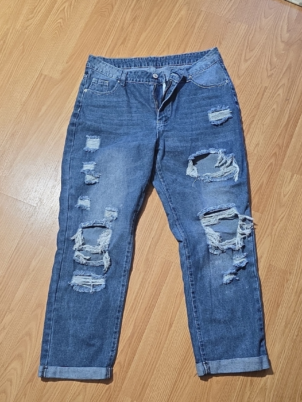 Women’s Distressed Blue Ripped Jeans